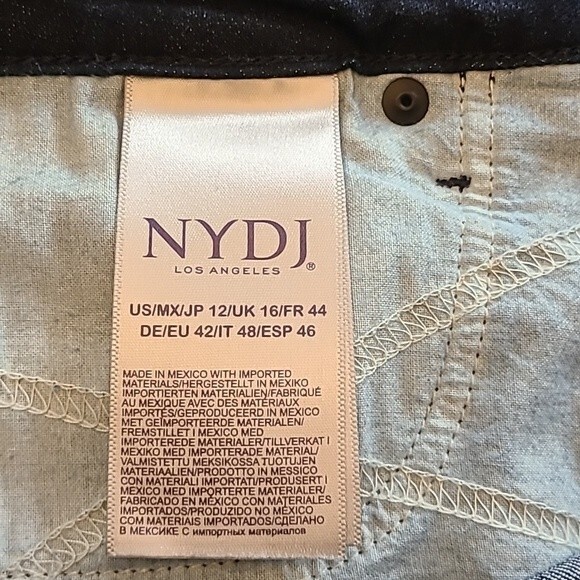 NYDJ Ami Mid-rise Skinny Dark Denim Size 12 - Picture 10 of 15